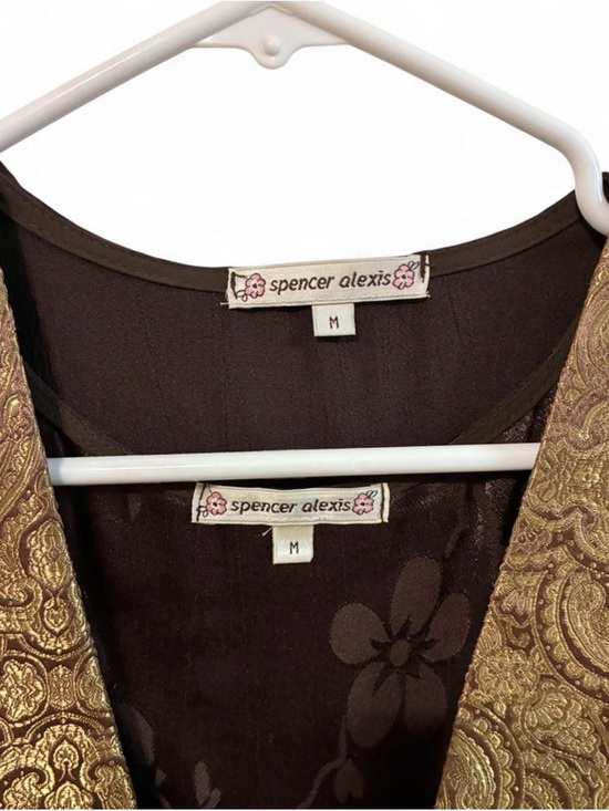 Vintage Spencer Alexis Mixed Media Kimono Top - Size M - Whimsigoth - Picture 3 of 6